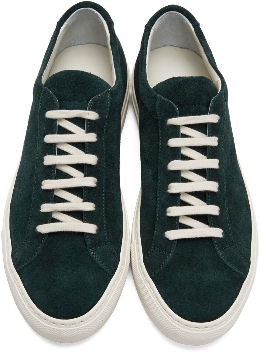 Common Projects Size 43 Green Suede Achilles Low Sneakers Common Projects Size 43 Green Suede Achilles Low Sneakers
