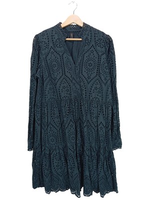 YAS Langarmkleid Damen Kleid Gr. DE 40 blau Elegant