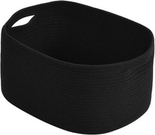 Cotton Rope Storage Basket 15x10x9 Inches Woven Basket Shelves Clothes Towels