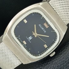 VINTAGE ALLWYN 6300A HAND-WINDING INDIA MENS ORIGINAL DIAL WATCH a708181-1