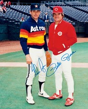 NOLAN RYAN PETE ROSE SIGNED PHOTO AUTOGRAPH ASTROS REDS SIGNATURE 8X10 REPRINT