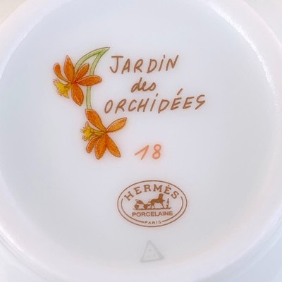 Hermes Jardin Des Orchidees No18 Tea Cup Saucer Porcelain
