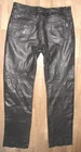 TOXX Mens Leather Jeans Leather Shorts Black W36 L34 Regular Fit