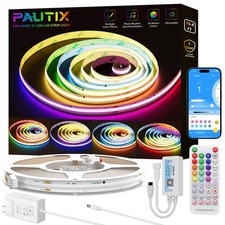 RGB Smart IC COB LED Strip Light,Addressable RGB COB LED Lights 16.4ft,UL-Lis...