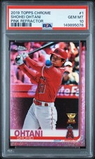 SHOHEI OHTANI 2019 TOPPS CHROME 1 PINK REFRACTOR 🔥 ROOKIE CUP 📈 PSA 10 💎 MINT