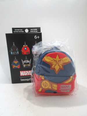 Marvel Loungefly Captain Marvel Mini Backpack Keychain Charm 3'' (Brand New NIB)