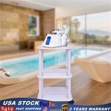 Beauty Salon Trolley Esthetician Cart Spa Facial Wooden Rolling Storage Station