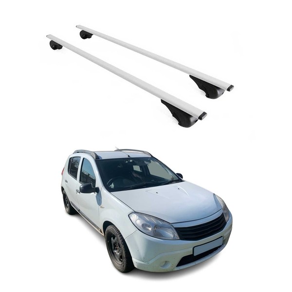DachträGer GrundtäGer FüR Dacia Sandero 2007-2012 75Kg Metall Silber 2 Tlg-image