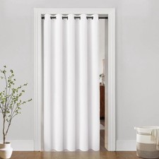 Sliding Door Curtains 60 inches Wide by 60"W x 80"L Pack of 1 , Pure White