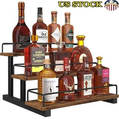 Multifunctional Wine Rack 3 Tier Countertop Organizer Storage Bottles Kitchen US