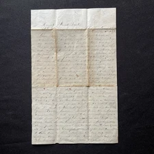 1862 Civil War Letter 39th Iowa Volunteers Hospital Head Quarters Davenport IA