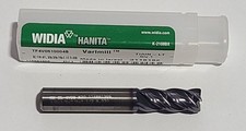 3/8" NEW WIDIA HANITA SOLID CARBIDE END MILL 4 FLUTE BIT 3/8 x 7/8 x 2-1/2 R.030