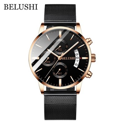 Men's Watch Luxury Brand BELUSHI High-end Man Business Casual Watches Mens Water