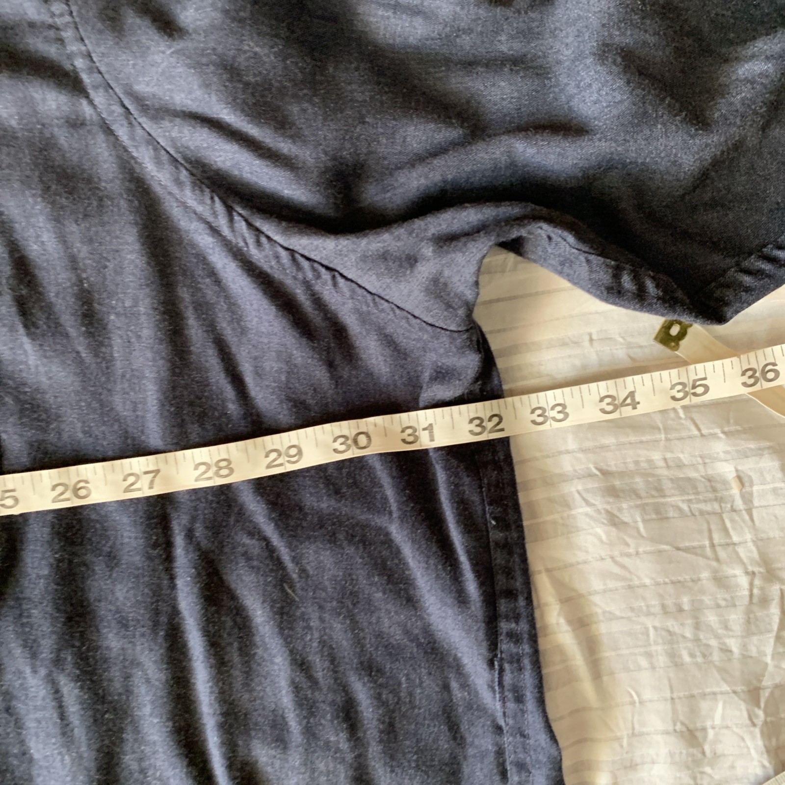 BASIC EDITIONS 4XL Navy Blue Button Up Dress Shir… - image 8