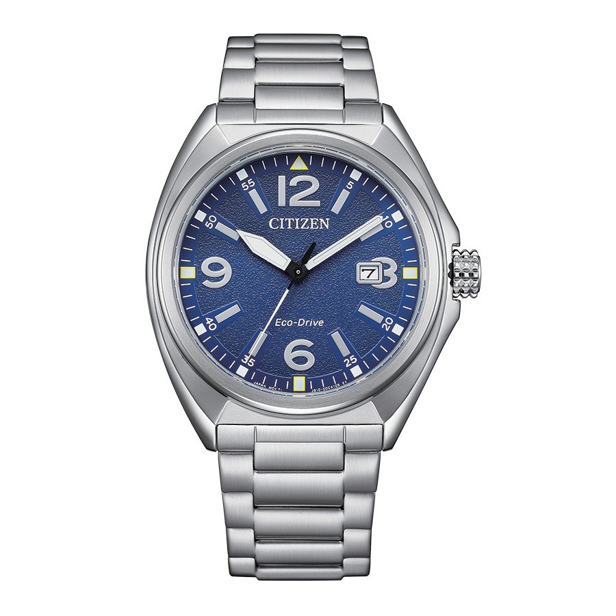 Citizen Men's Sport Military Date Eco-Drive Silver Watch 40MM