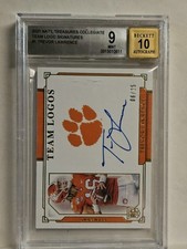TREVOR LAWRENCE BGS 9/10 POP 1! 2021 NATIONAL TREASURES AUTO PATCH TEAM LOGO /25