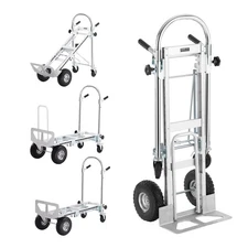 VEVOR Aluminum Folding Hand Truck 4 in 1 Design 1000 lbs Capacity Heavy Duty Ind