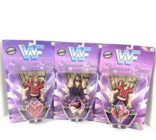 Vintage WWF Jakks Signature Series Action Figures Mankind Road Warrior Hawk Anim