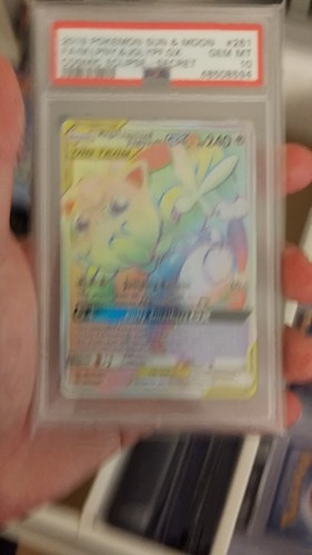 POKEMON SUN & MOON COSMIC ECLIPSE FULL ART/MEGA-LOPUNNY & JIGGLYPUFF GX PSA 10