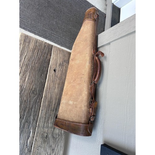 Antique Redhead Shotgun Case 1916-1918 Leather and Canvas 28" Rare