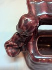 Vintage Mid-Century Red Cranberry Ceramic Girl At Wishing Well Planter ?Shawnee? — photo 7