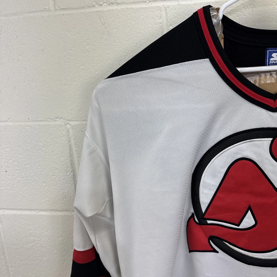 Vintage Starter NHL New Jersey Devils Jersey Doug Gilmour White Sewn XL #93 - Image 4 of 4