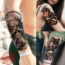 72pk Lion Tiger Temporary Tattoos for Adults Waterproof