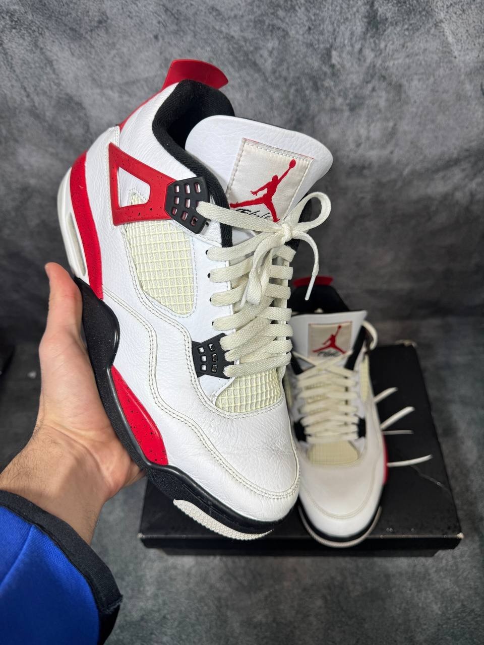 Size 12 | Jordan 4 Red Cement With Box | Pre-Owned
