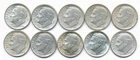 LOT OF 10 SILVER ROOSEVELT DIMES 1946-1963