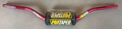 PRO TAPER 1-1/8'' CONTOUR CR HIGH BEND RED HANDLEBARS MX MOTORCYCLE DIRTBIKE