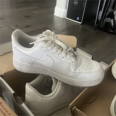 Nike Air Force 1 White Leather Low Top Men's Athletic Sneakers