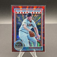 2025 Panini USA Stars And Stripes Team USA Ethan McElvain Red Lighting /30