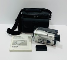 Vintage Canon ES75 Hi8 8mm Camcorder Bundle Case Manual Untested No Charger