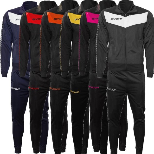 Tuta Allenamento Givova Visa Banda Unisex Giacca + Pantalone Sportivo Uomo/Donna
