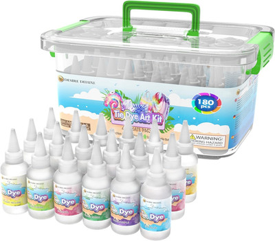 Desire Deluxe Tie Dye Kit Set Mit 18 Farben Textilfarbe Für Kleidung Permanent B