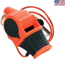Sonik Blast Pealess Whistle - 120+ Decibels in Orange & Black - Ultra Reliable