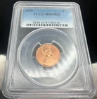 1958 P  LINCOLN  WHEAT CENT PENNY PCGS MS65 RD