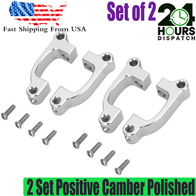 4X Positive Camber Polished Aluminum Kit For C-hubs  59,  64 Impala Monte Carlo
