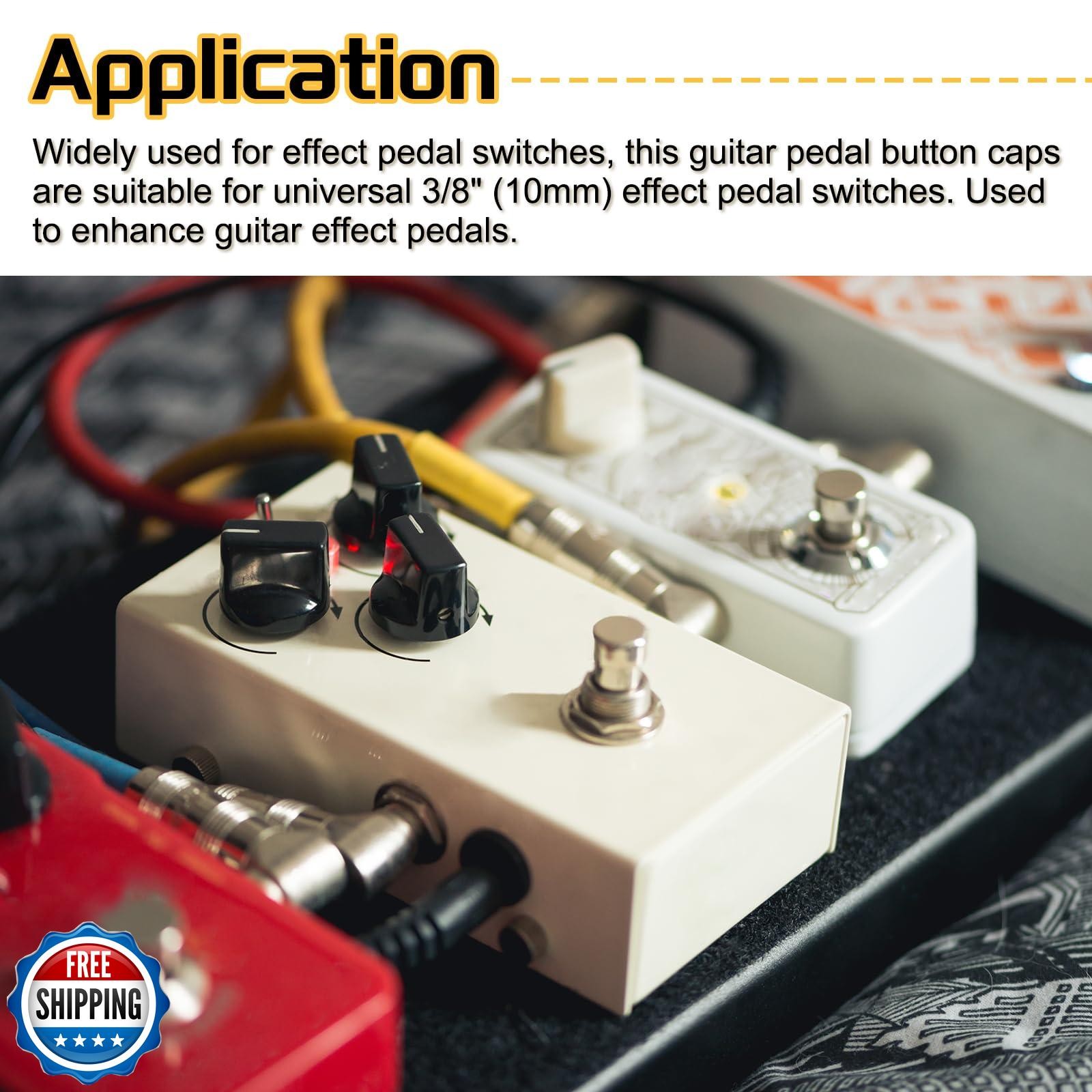 MECCANIXITY 20 Pcs Footswitch Toppers Guitar Pedal Button Caps Pl