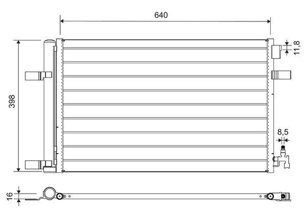 Valeo 812661 Kondensator, Klimaanlage FüR Chevrolet Opel Vauxhall-image