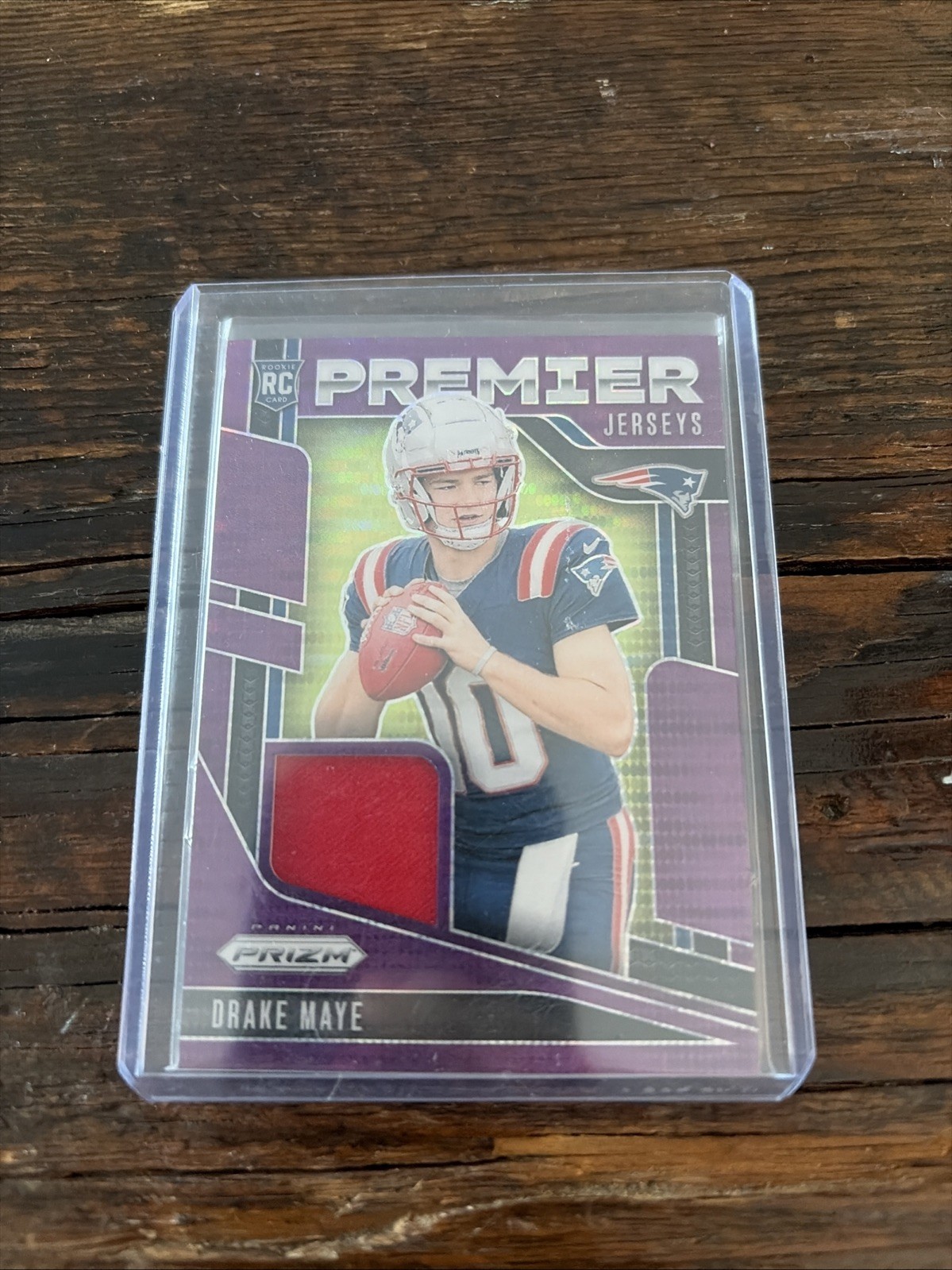 2024 Panini Prizm - Premier Jerseys Drake Maye #PJ-DME Purple Pulsar Prizm