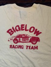 Vintage Bigelow Racing Team T-Shirt Size M Made In USA Single Stitch 90s