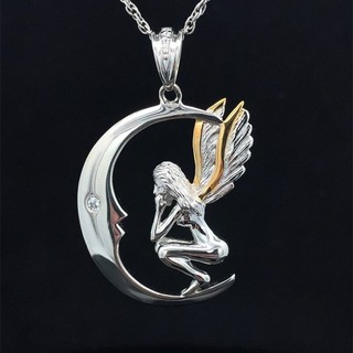 ANHÄNGER AUS 925/ SILBER BICOLOR MIT ZIRKONIA SCHMUCKJAGD