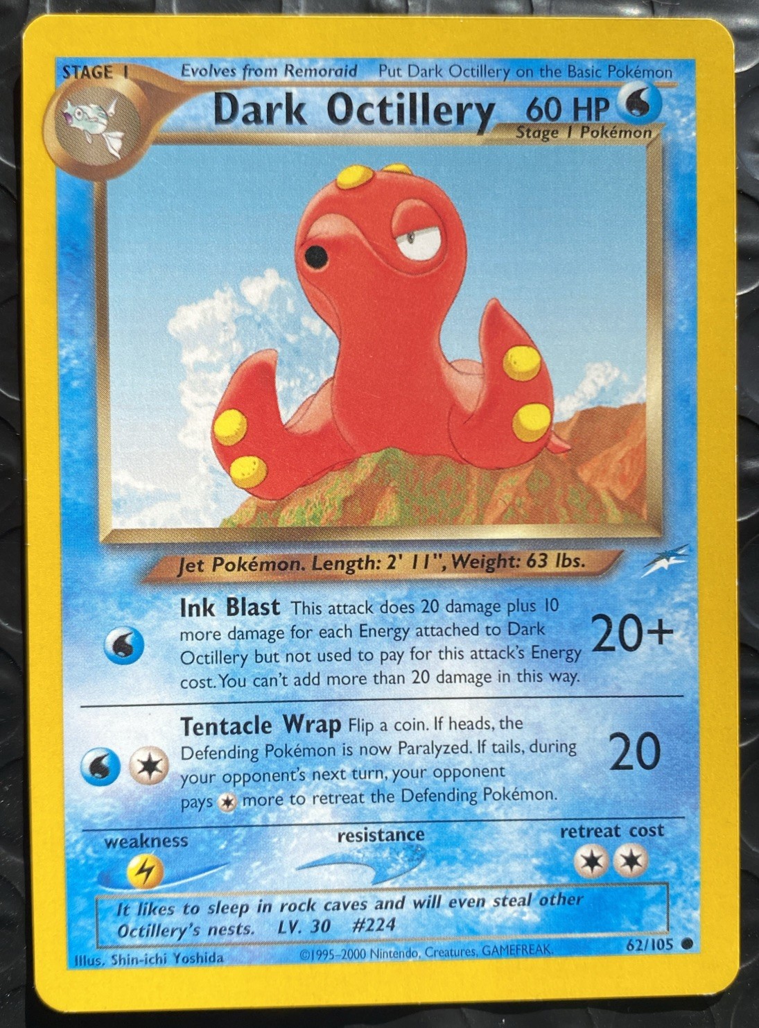 Dark Octillery 62/105 Neo Destiny - Common Pokemon Card