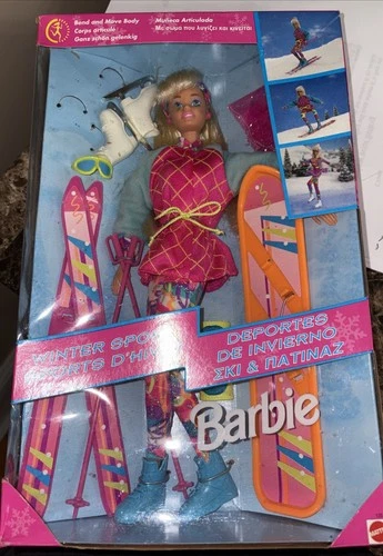 1994 Winter Sport Barbie Bend & Move Body vintage #13516 NRFB NIB Accessories