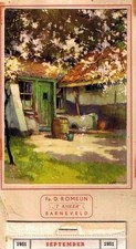 Advertising Calendar 1951 Fa. D Romeun  T Anker Anchor Barneveld Holland