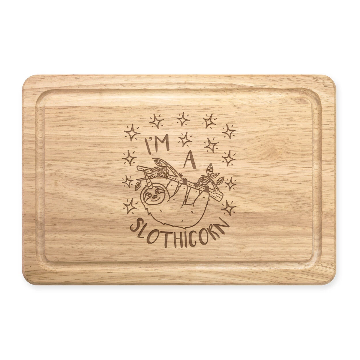 I'm A Slothicorn Rectangular Wooden Chopping Board Funny Sloth Unicorn Animal