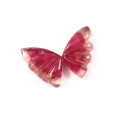 Loose Gemstone Natural Bio Tourmaline Hand Carved Butterfly Wings Gemstone A1522