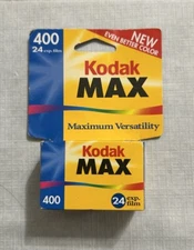 Kodak Max Versatility 400 Film Roll 24 Exposures 35mm Color Exp 07/2001