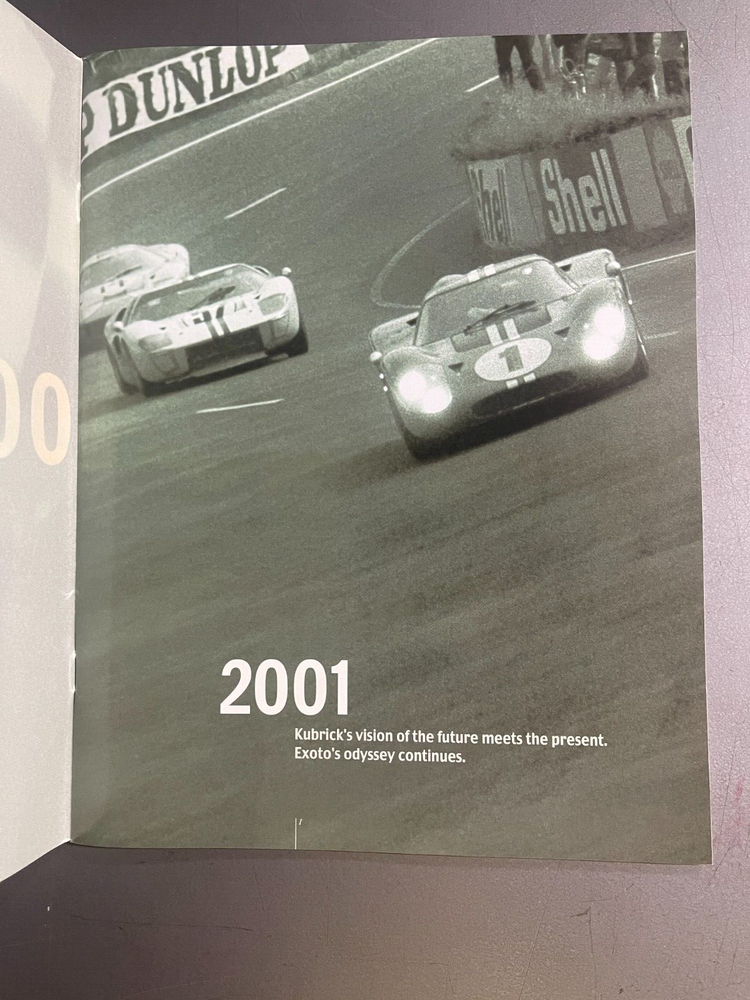 2001 Exoto Collectibles Race Car Showroom Sales Brochure, - RARE!! Awesome L@@K